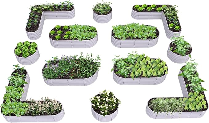 A ANLEOLIFE 12-Pack 4X4X1.5ft & 6X2X1.5ft & 81x81x18 in Deep Root Galvanized by AAnleolife