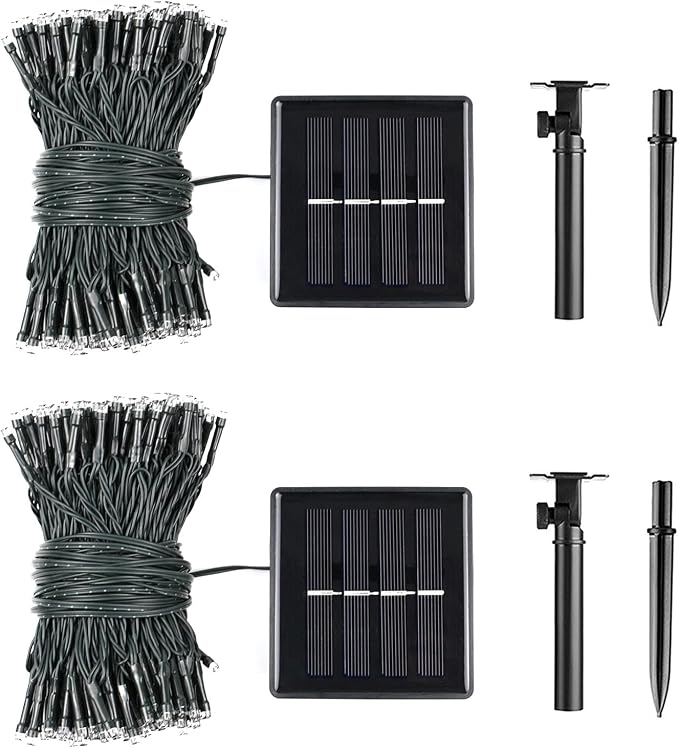 2 Pack 480 LED Solar Chrismas Lights Outdoor, 170 FT Super Long Solar String - Image 6