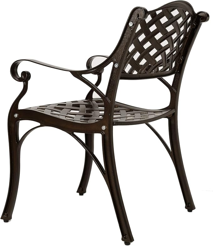 YUSING 5 Piece Patio Bistro Set，Cast Aluminum Antique Copper Outdoor Furniture - Image 6