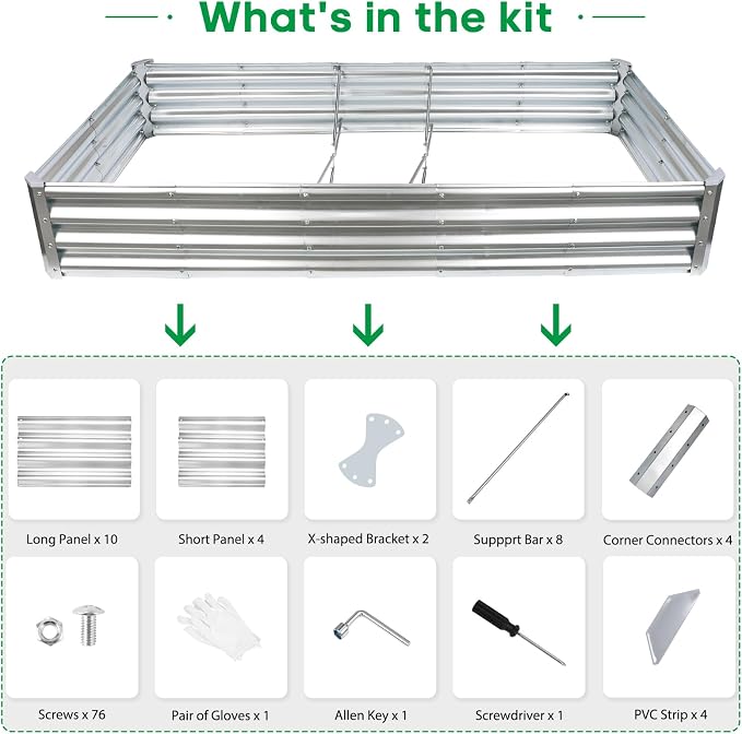 JERIA 6×3×1ft Raised Garden Bed - Image 3