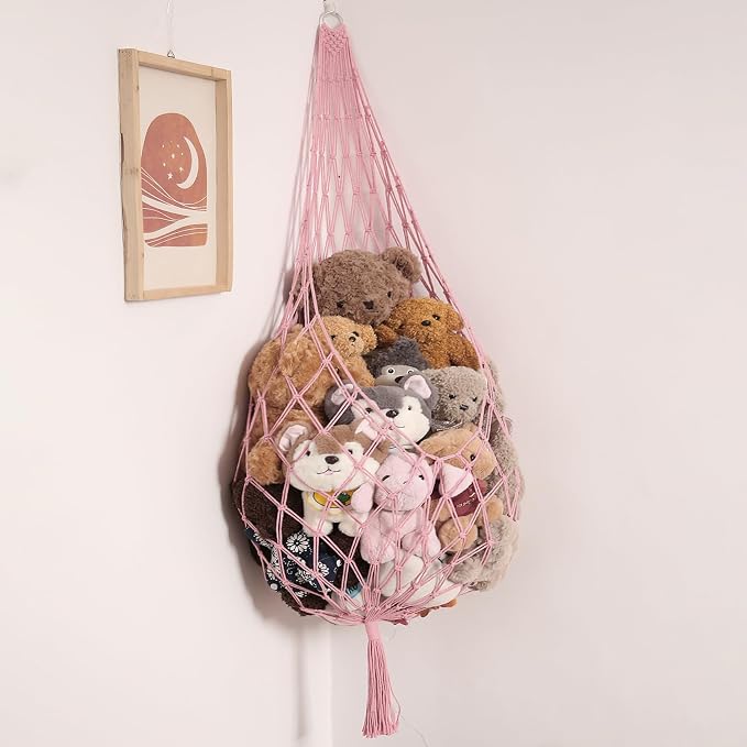 Stuffed Animal Hammock Corner Hanging Net by Amdermi