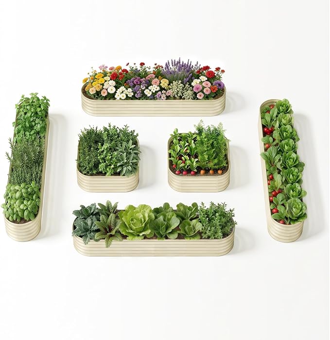 6-Pack 18” Tall Galvanized Raised Garden Beds – New Home Garden Layout by Annoell