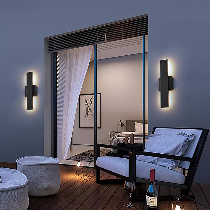 Outdoor Modern LED Wall Light Fixtures, Modern Porch Patio Light Fixture - Image 7