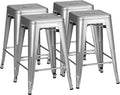 Furmax 24 Inch Metal Bar Stools Set of 4, Counter Height Bar Stools Height High by Furmax