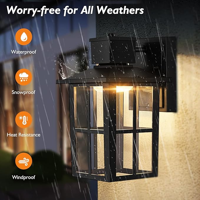 Brightever LED Outdoor Wall Lights, 10W 3000K/4000K/6500K Selectable, 800LM - Image 3