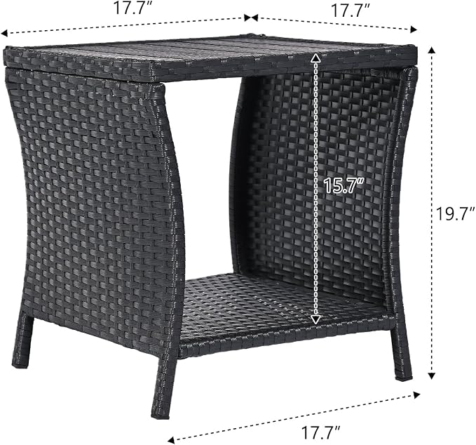 Outdoor Side Table Small Outdoor End Table - Image 2