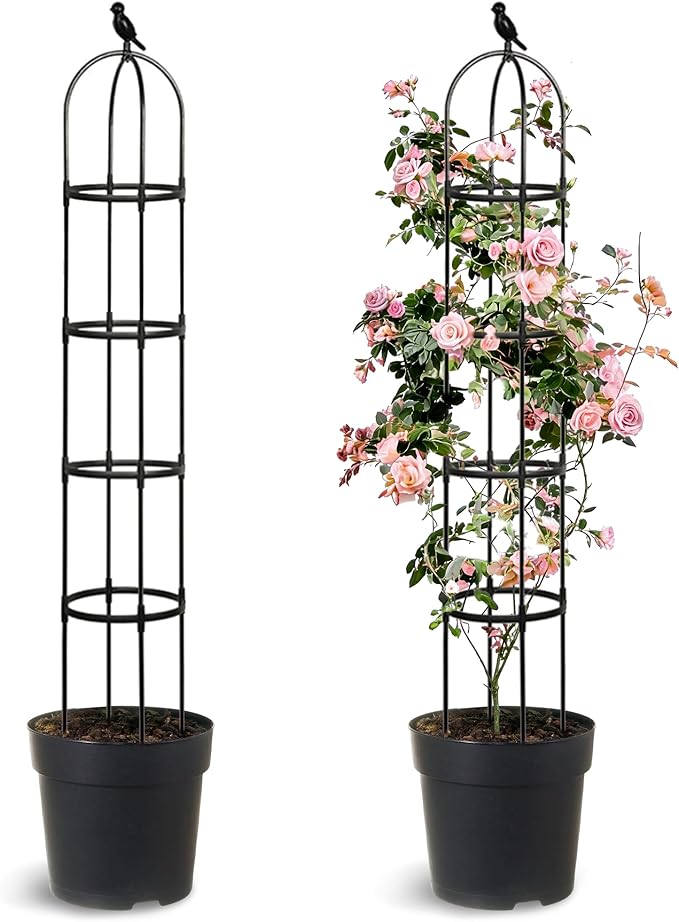 2 Pack Trellis for Climbing Planting Outdoor, 6ft Plant Trellis-Rustproof Metal by Anothera