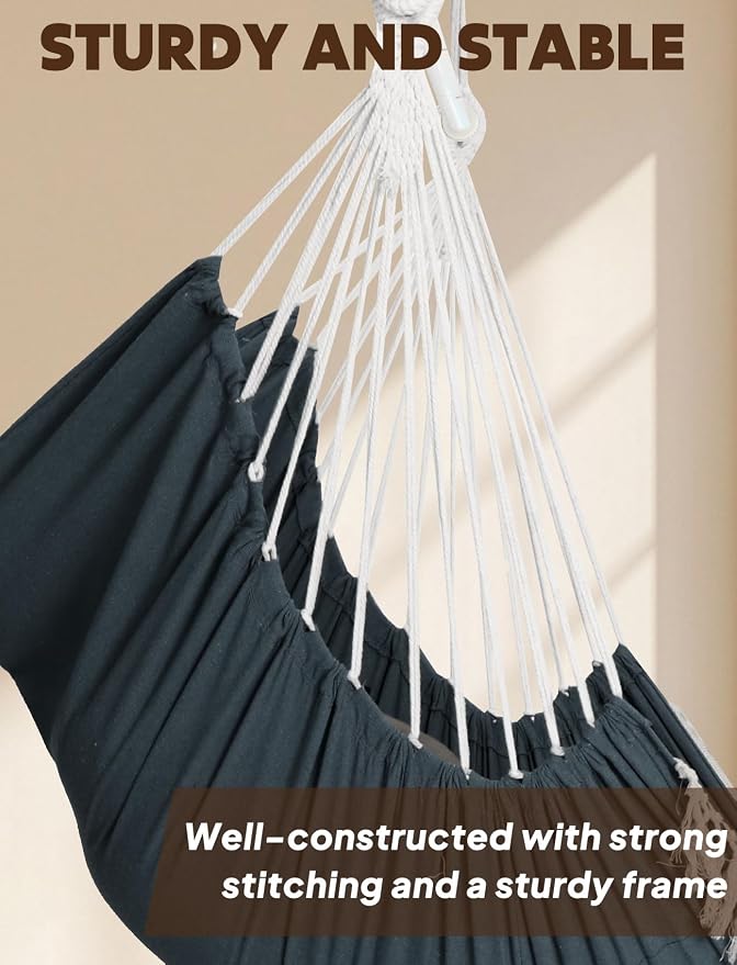Chihee Hammock Chair Hanging Swing Max 500 Lbs 2 Cushions Included Steel - Image 5
