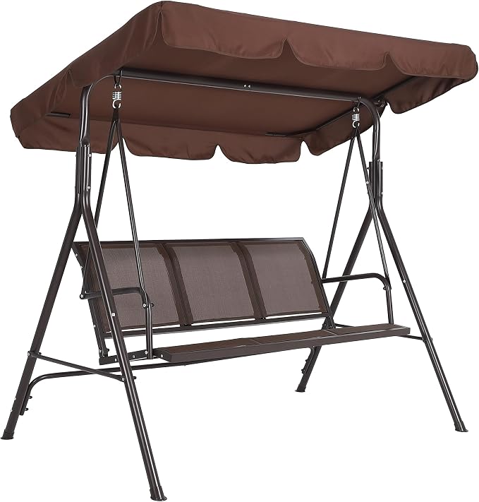 Porch Swing with Adjustable Canopy by Garvee