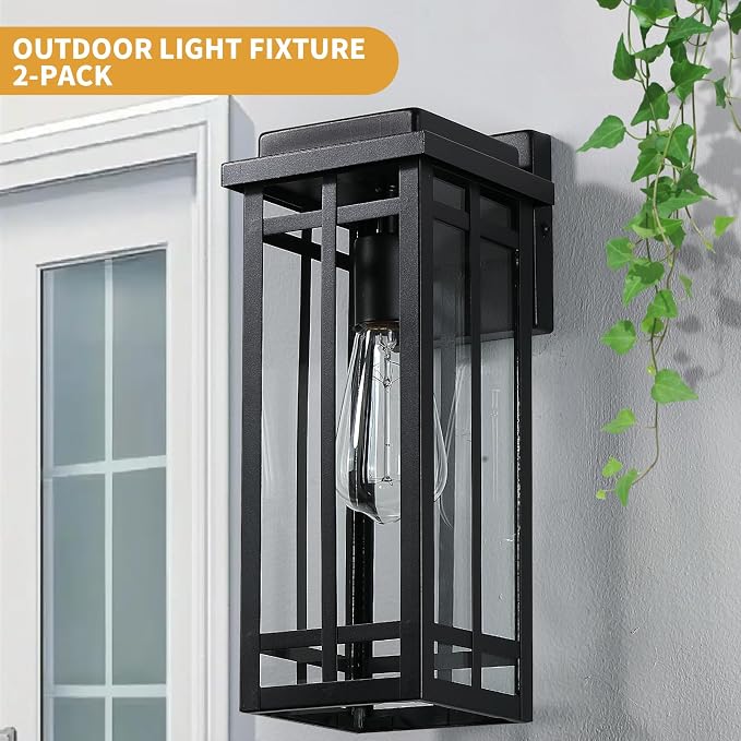 13.8'' Outdoor Wall Light Fixtures 2 Packs, Exterior Lighting Fixtures Wall - Image 8