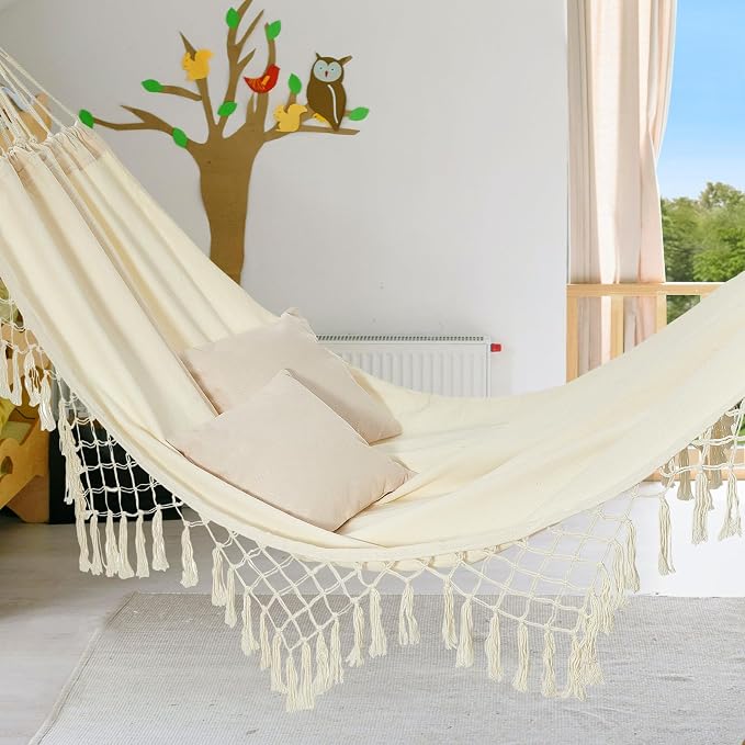 JoyView Boho Macrame Single Hammock - Image 6