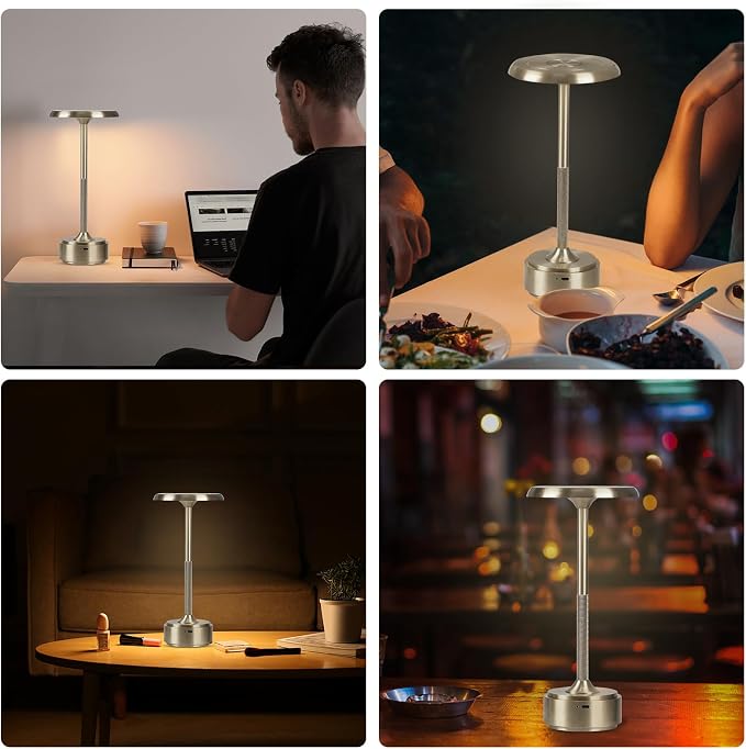 5200mAh Rechargeable Cordless LED Table Lamps Touch Sensor Light, 3-Levels - Image 5
