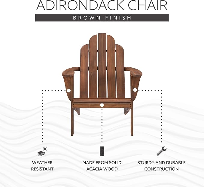Linon Home Dcor Home Decor Teak Wood Stock Chair, 30.4" wx37.6 dx37.8 h - Image 9
