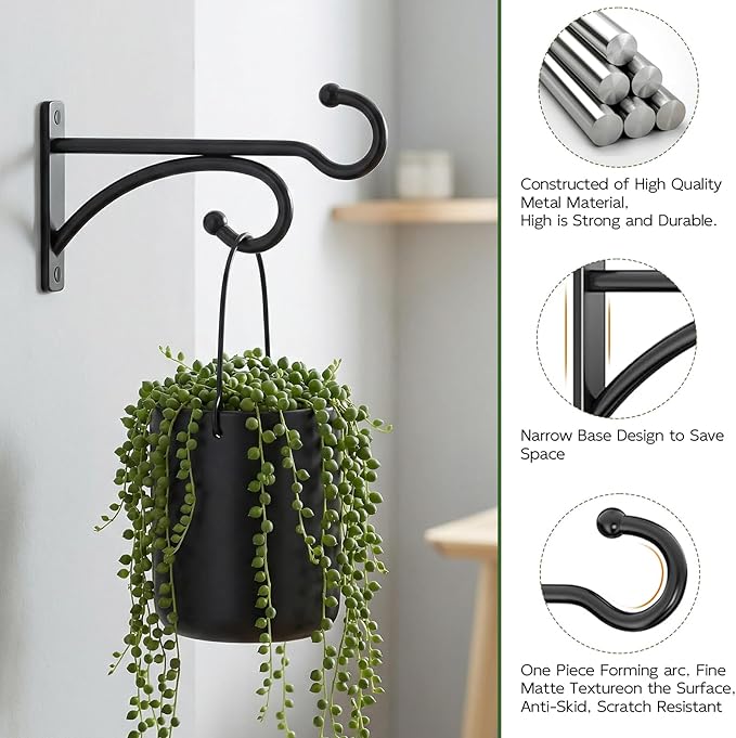 2Pack 6 Inch Plant Hangers for Hanging Baskets, Hanger for Indoor and Outdoor - Image 2