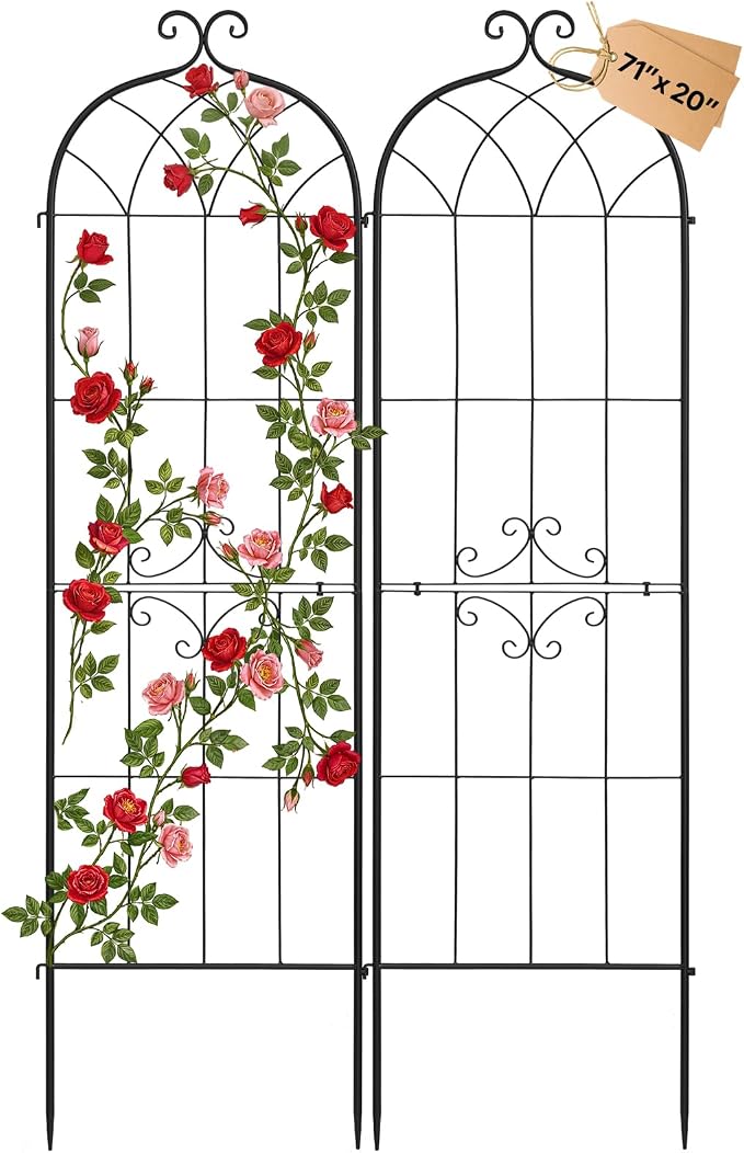 VEVOR Garden Trellis, 71 x 20 inch Rose Trellis, 2 Packs Garden Flower Rose by VEVOR