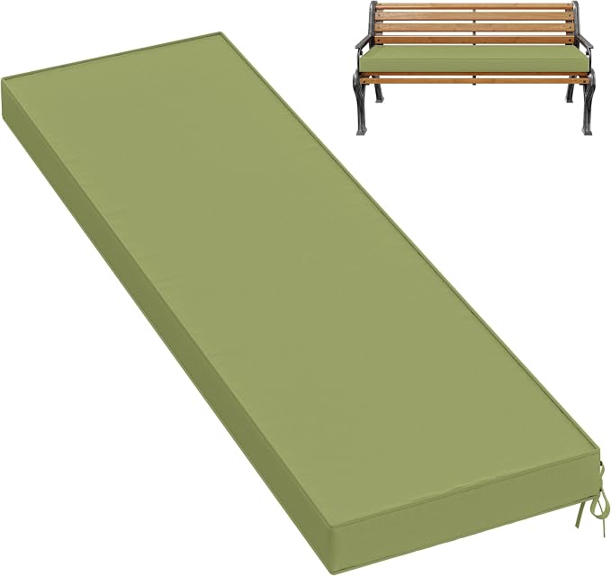 Premium Outdoor Bench Cushions for Patio Furniture 3.5inches Memory Foam Bench by Pakunoda