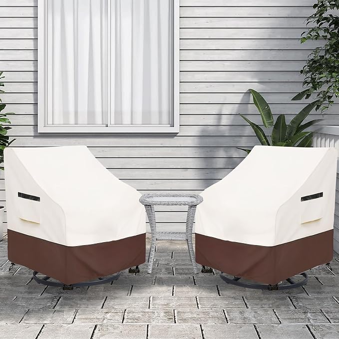 Rileytee Outdoor Swivel Chair Cover 2 Pack, Furniture Patio Chair Covers - Image 6