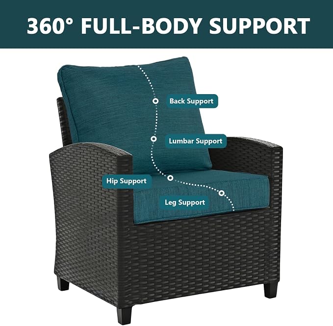 Goodgoods 24 x 28 Outdoor Patio Deep Seat Cushions 2-Pack, 1000+ Hours - Image 5