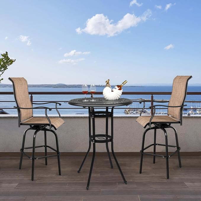 VINGLI 32"" Outdoor Bar Table, Patio Bar Height Table - Image 7