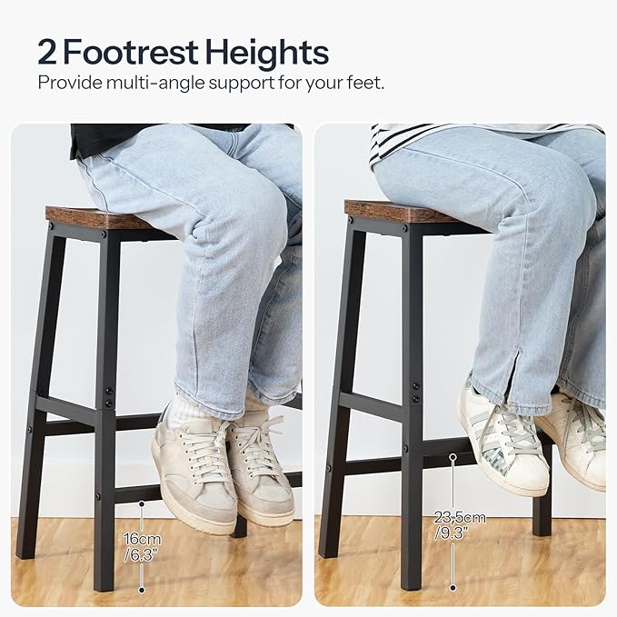 HOOBRO Bar Stools Set of 4, Counter Height Bar Stools, 23.6'' Bar Chairs - Image 6