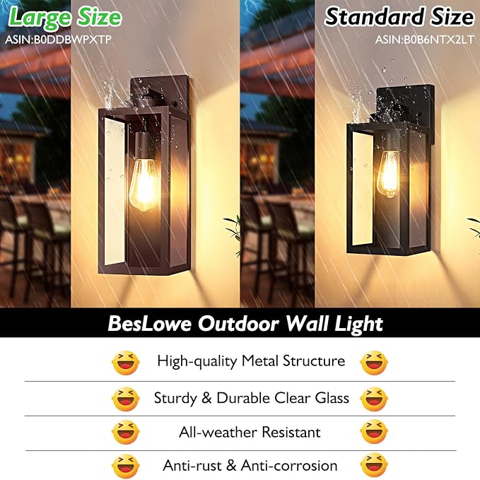 Large Size Outdoor Wall Light Fixture, Exterior Lighting Fixture Porch Sconce - Image 3