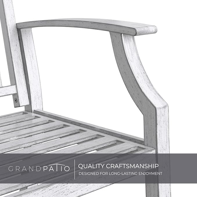 Grand patio 52" Farmhouse Outdoor Bench, Garden Benches - Image 6