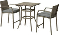 Outsunny 3 PCS Rattan Wicker Bar Set by Outsunny