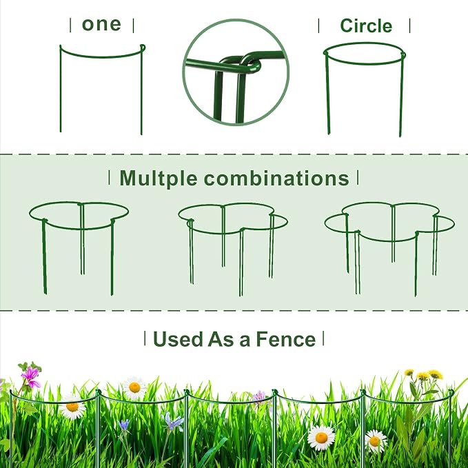 LEOBRO 12PCS Plant Supports, Peony Cages and Supports, Plant Stakes, Plant - Image 8