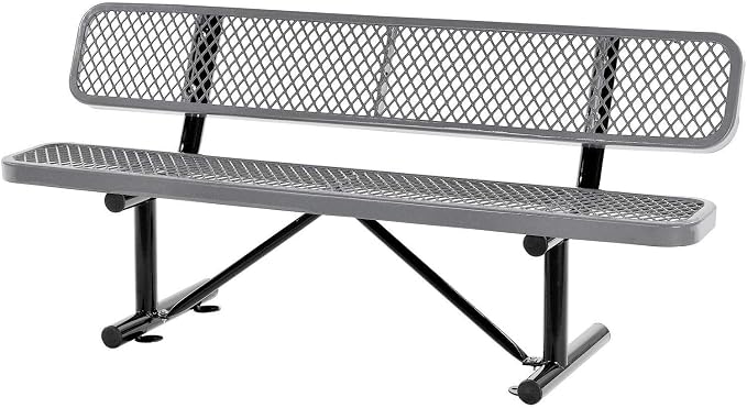 Global Industrial 6'L Heavy Duty Expanded Metal Mesh Bench by GlobalIndustrial