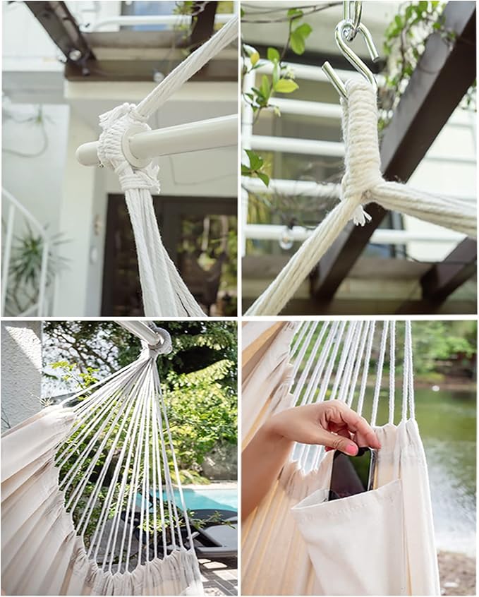 ADVOKAIR Hammock Chair Large 70.9"x47.2", 32% Bigger XXL Hanging Swing Chair - Image 6