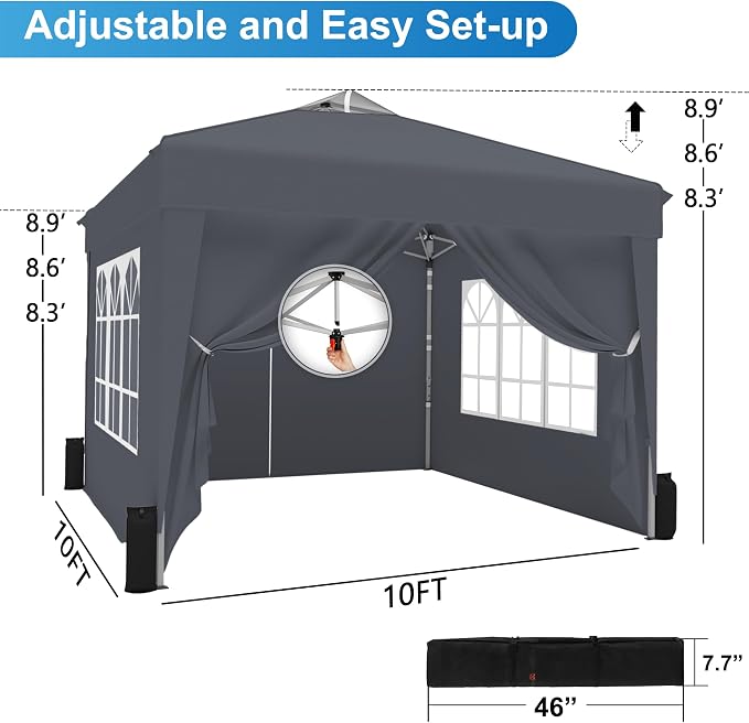 SANWAY 10x10 Pop Up Canopy Tent - Image 3