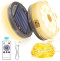 Camping String Light 4 in 1 Retractable 42ft Solar /USB Rechargeable 3600mAh by HELESIN