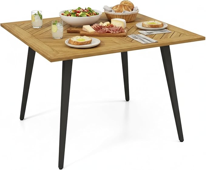 Tangkula 42.5" Acacia Wood Outdoor Dining Table by TANGKULA