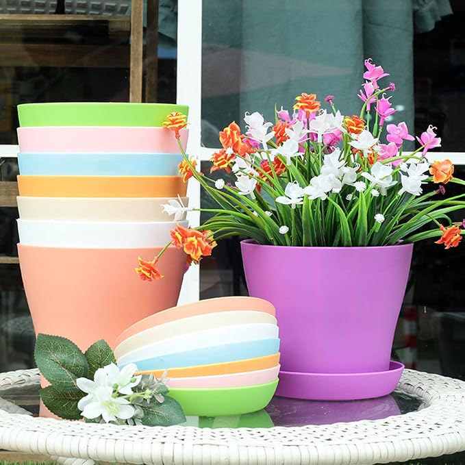 Tergy 50 Pack 4 Inch Plant Pots Bulk Small Plastic Planters Pots - Image 4