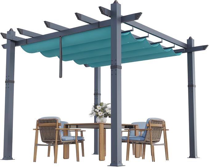 GarveeLife 10x10 ft Aluminum Pergola Outdoor Metal Pergola by GarveeLife