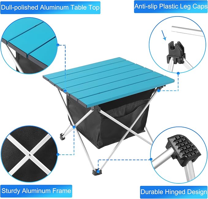 Grope Portable Camping Table Ultralight Aluminum Camp Table - Image 3