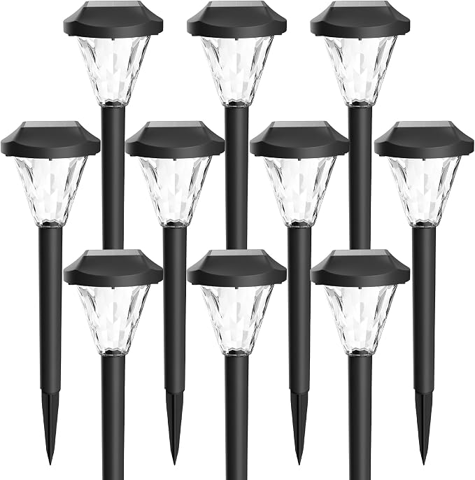 GIGALUMI 10 Pack Solar Lights Outdoor Waterproof, Outdoor Solar Lights - Image 8