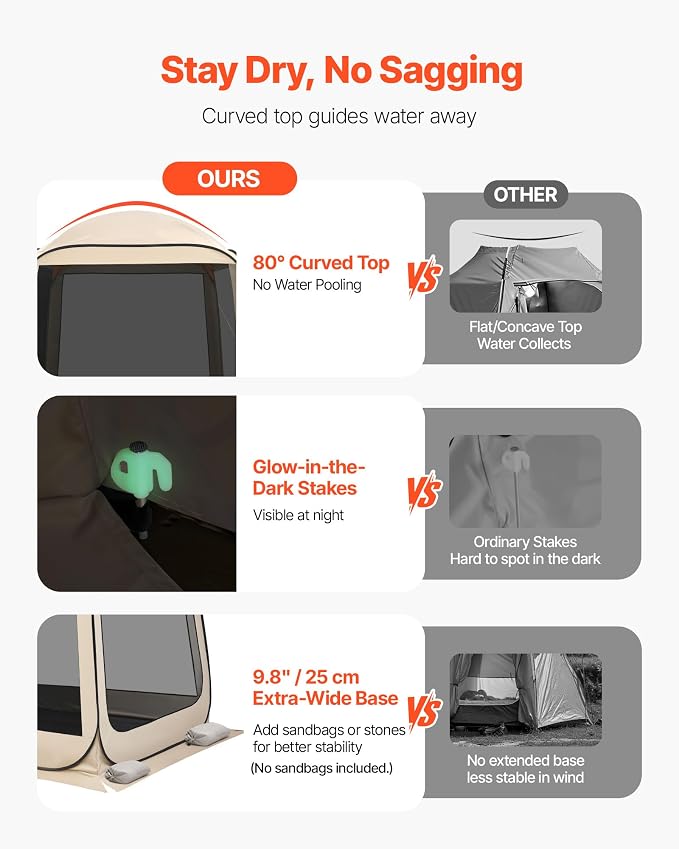 SUV Tailgate Tent VEVOR, 6 x 6 ft Pop-Up Screen House Canopy - Image 4
