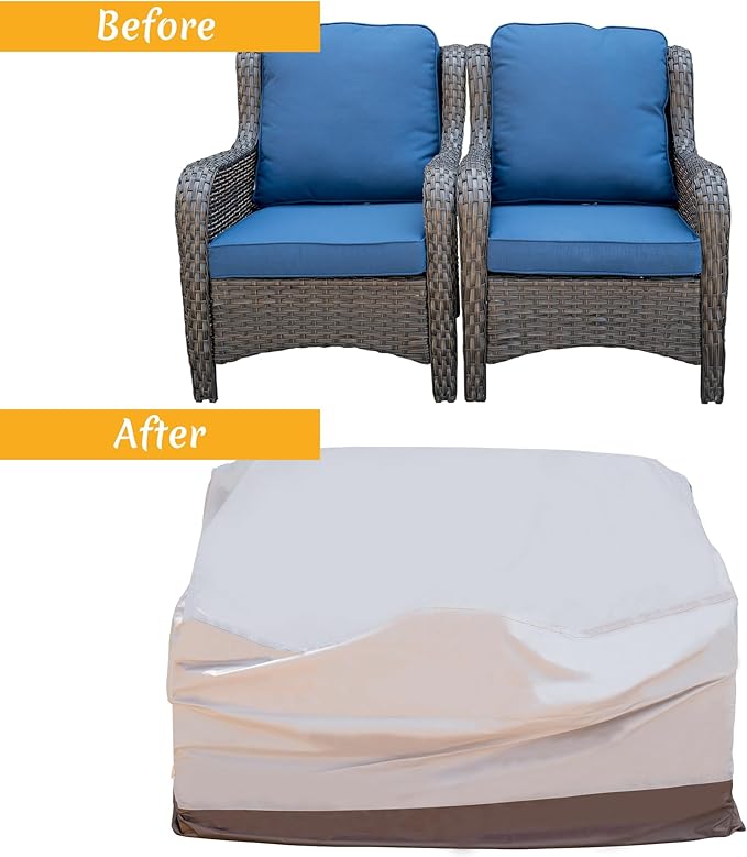 ovios Patio Furniture Covers, Outdoor Waterproof Cover - Image 5