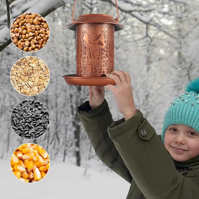 2 Pack Bird Feeders for Outdoors Hummingbird Garden Decor Gifts for Women Mom - Image 7