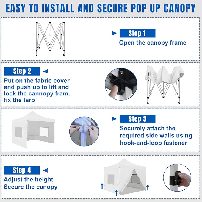 Yesker 10x10 Pop Up Canopy Tent - Image 6