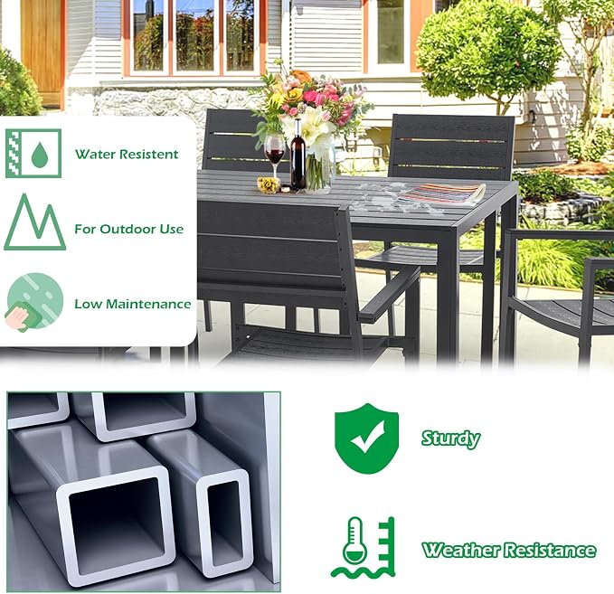 AECOJOY 7 Piece Outdoor Dining Set - Image 9
