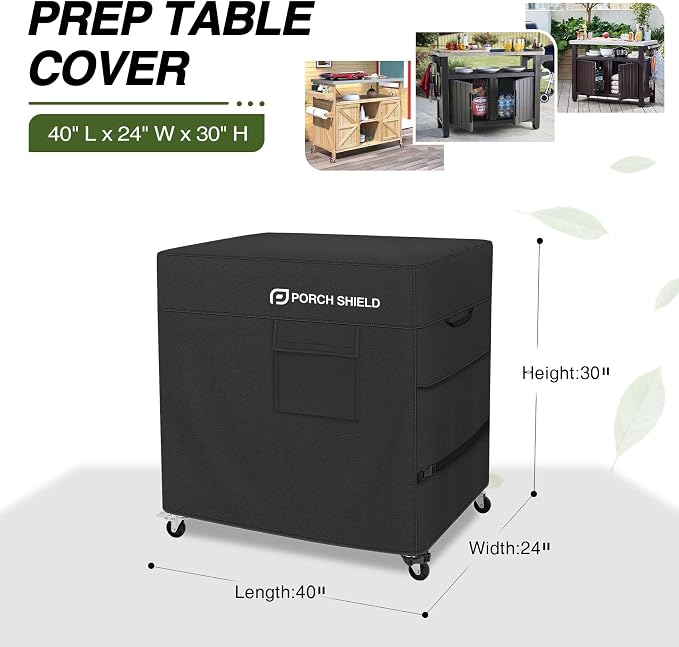 Porch Shield Outdoor Prep Table Cover –Waterproof Patio Dining Cart Cover - Image 2