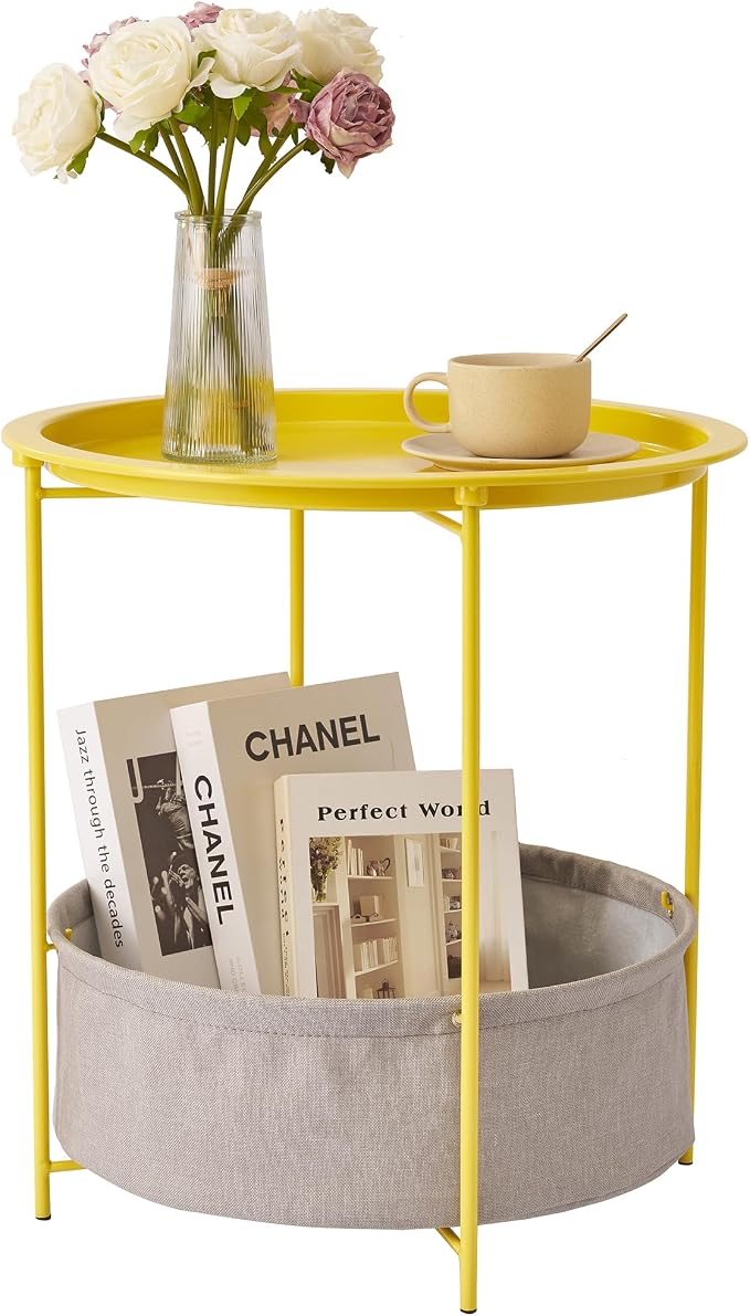VECELO Round Side/End Table by VECELO