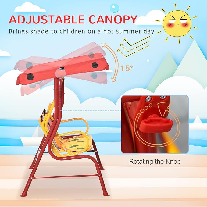 Outsunny Porch Swing for Kids - Image 4