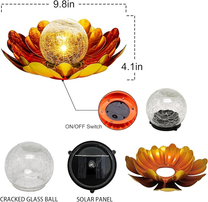 WNP Solar Flower Light Outdoor Christmas Decorative, Garden Solar Powered Lights - Image 3