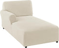 FantasDecor Left Chaise Lounge Cover Stretch Chair Lattice Slipcover by FantasDecor
