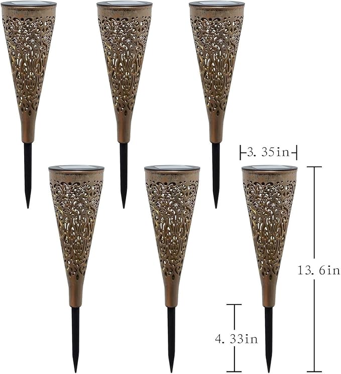 6 Pack Solar Lights Outdoor Garden Decorative Solar Garden Lights - Image 7