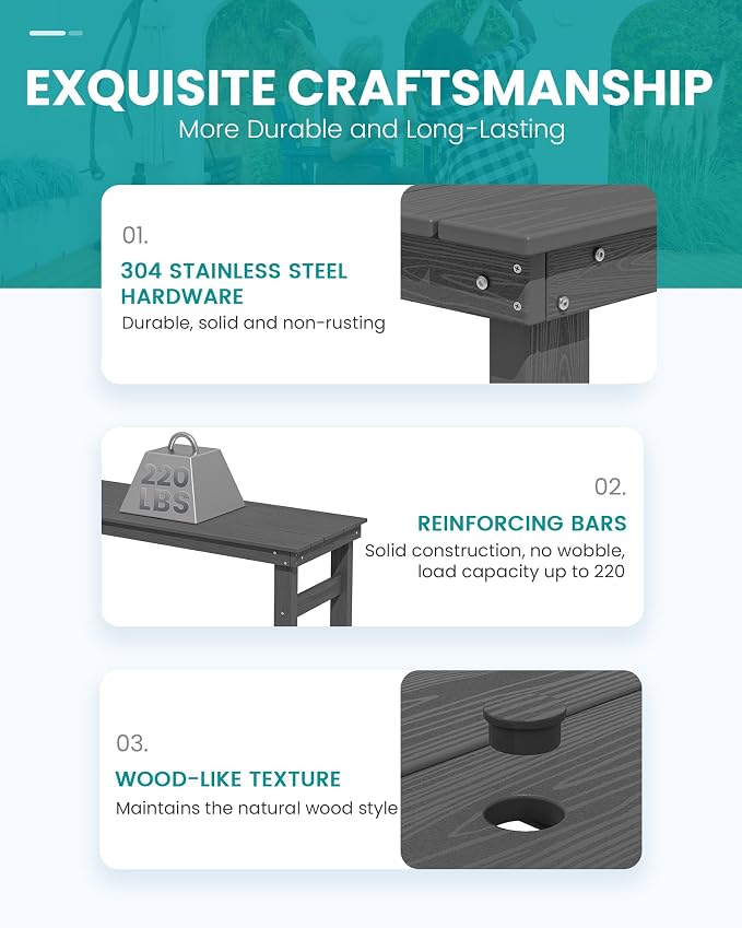 SERWALL 41" Outdoor Bar Table - Image 5