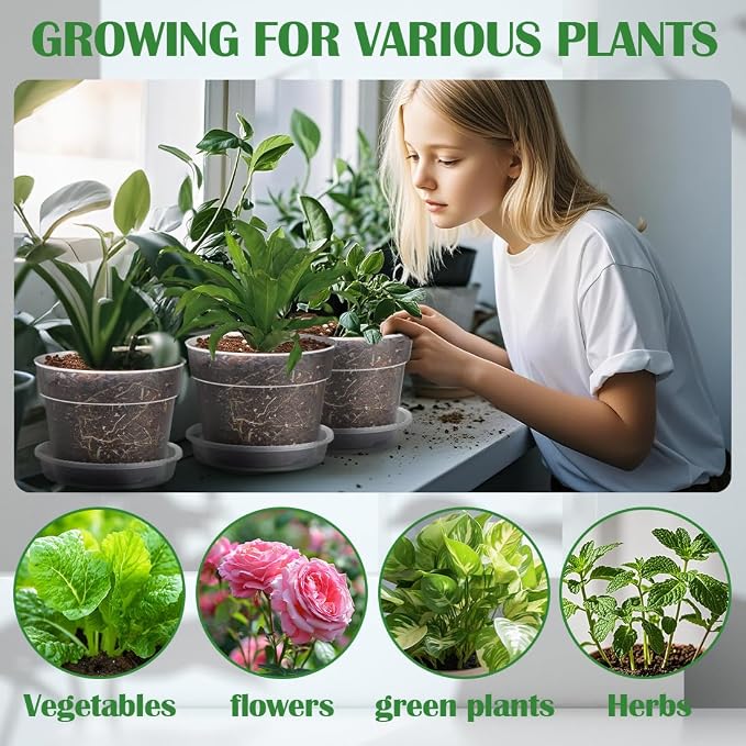 12 Pack 7 Inch Clear Nursery Pots - Image 6